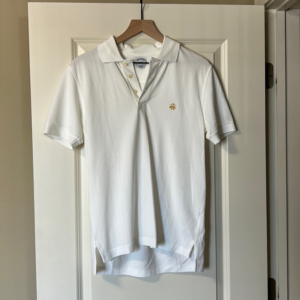 Brooks Brothers, Small Performance Polo, White